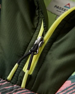 Ocean recycelte isolierte 1/2 Zip Jacke - Abstrakte Bergtanne