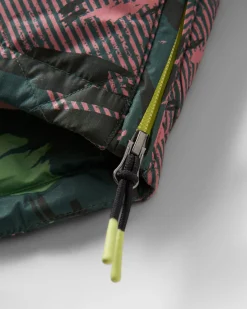 Ocean recycelte isolierte 1/2 Zip Jacke - Abstrakte Bergtanne