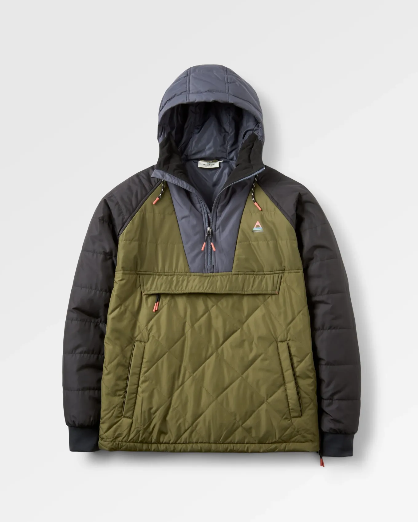 Oceanic Recycled Insulated 1/2 Zip Jacket - Black/Khaki