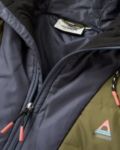 Oceanic Recycled Insulated 1/2 Zip Jacket - Black/Khaki