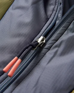 Oceanic Recycled Insulated 1/2 Zip Jacket - Black/Khaki
