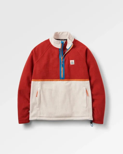 Off Trail recycelter Grid-Polarfleece - Rotocker/Birke