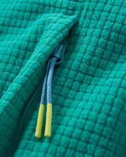 Off Trail recycelter Grid-Polarfleece - Sattes Marineblau/Grüner See