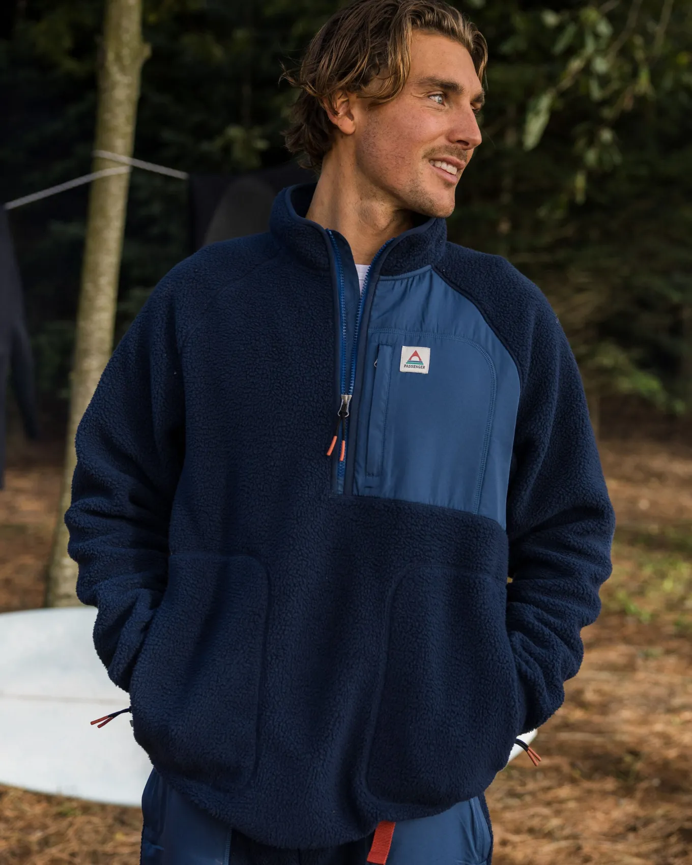 Offgrid 2.0 1/2 Zip Recyceltes Sherpa-Fleece - Tiefes Marineblau