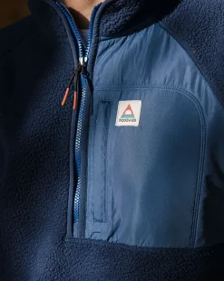 Offgrid 2.0 1/2 Zip Recyceltes Sherpa-Fleece - Tiefes Marineblau