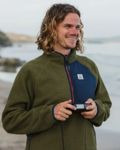 Offgrid 2.0 1/2 Zip Recyceltes Sherpa-Fleece - Khaki