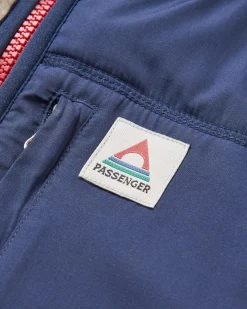 Offgrid 2.0 1/2 Zip Recyceltes Sherpa-Fleece - Haferflocken/Marineblau