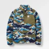 Offroad recycelter Tiefenflor-Sherpa-Fleece - Bergszenen-Khaki