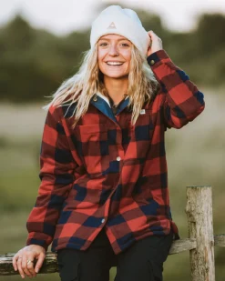 Orion recyceltes Polar-Fleece-Hemd - Roter Ocker Büffel