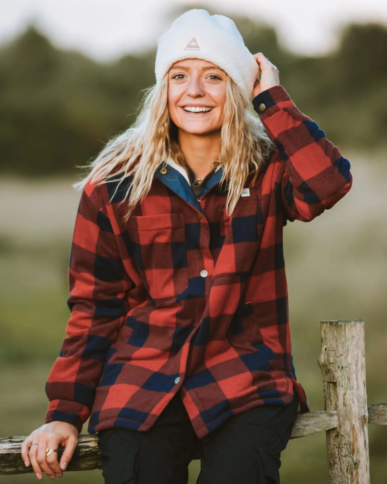 Orion recyceltes Polar-Fleece-Hemd - Roter Ocker Büffel