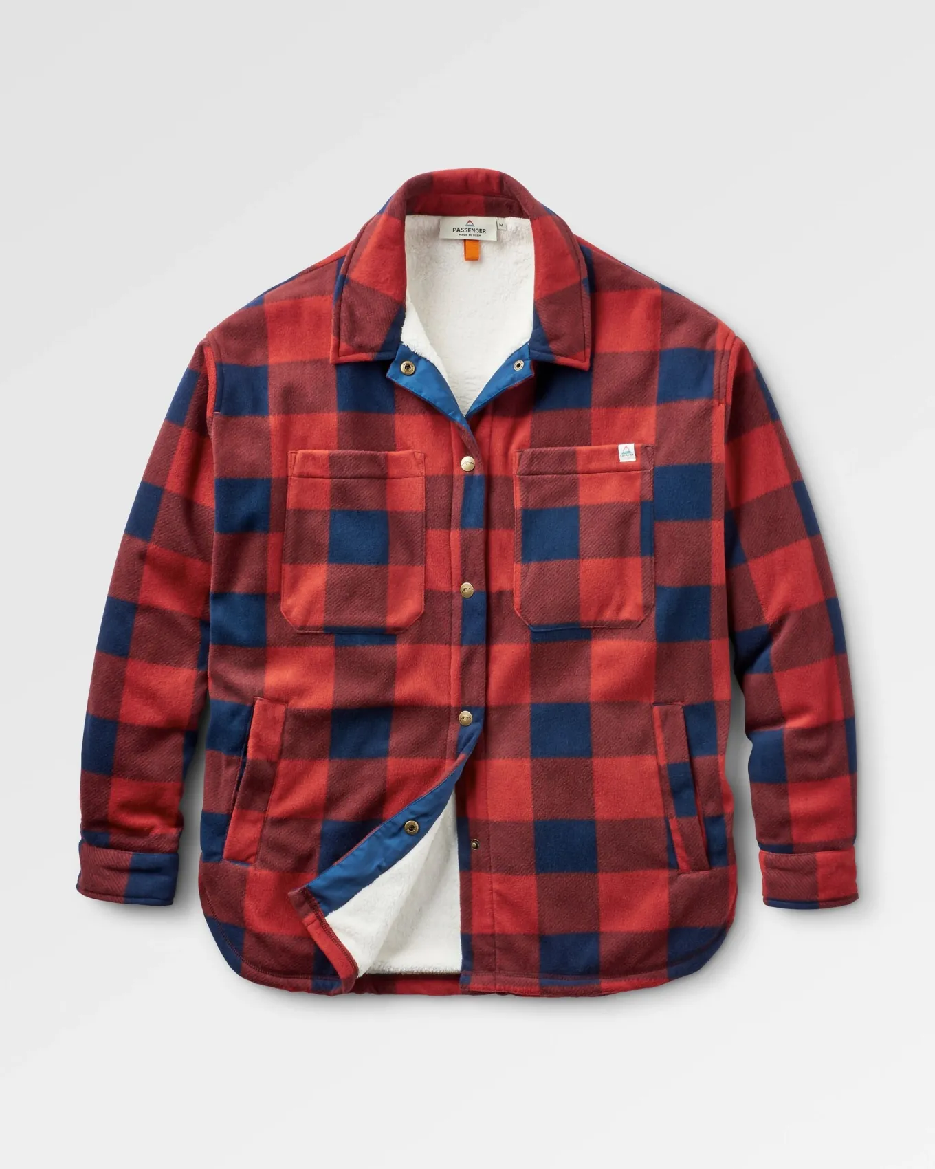 Orion recyceltes Polar-Fleece-Hemd - Roter Ocker Büffel
