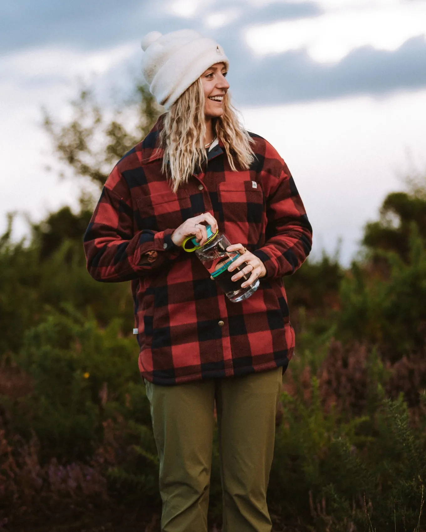 Orion recyceltes Polar-Fleece-Hemd - Roter Ocker Büffel