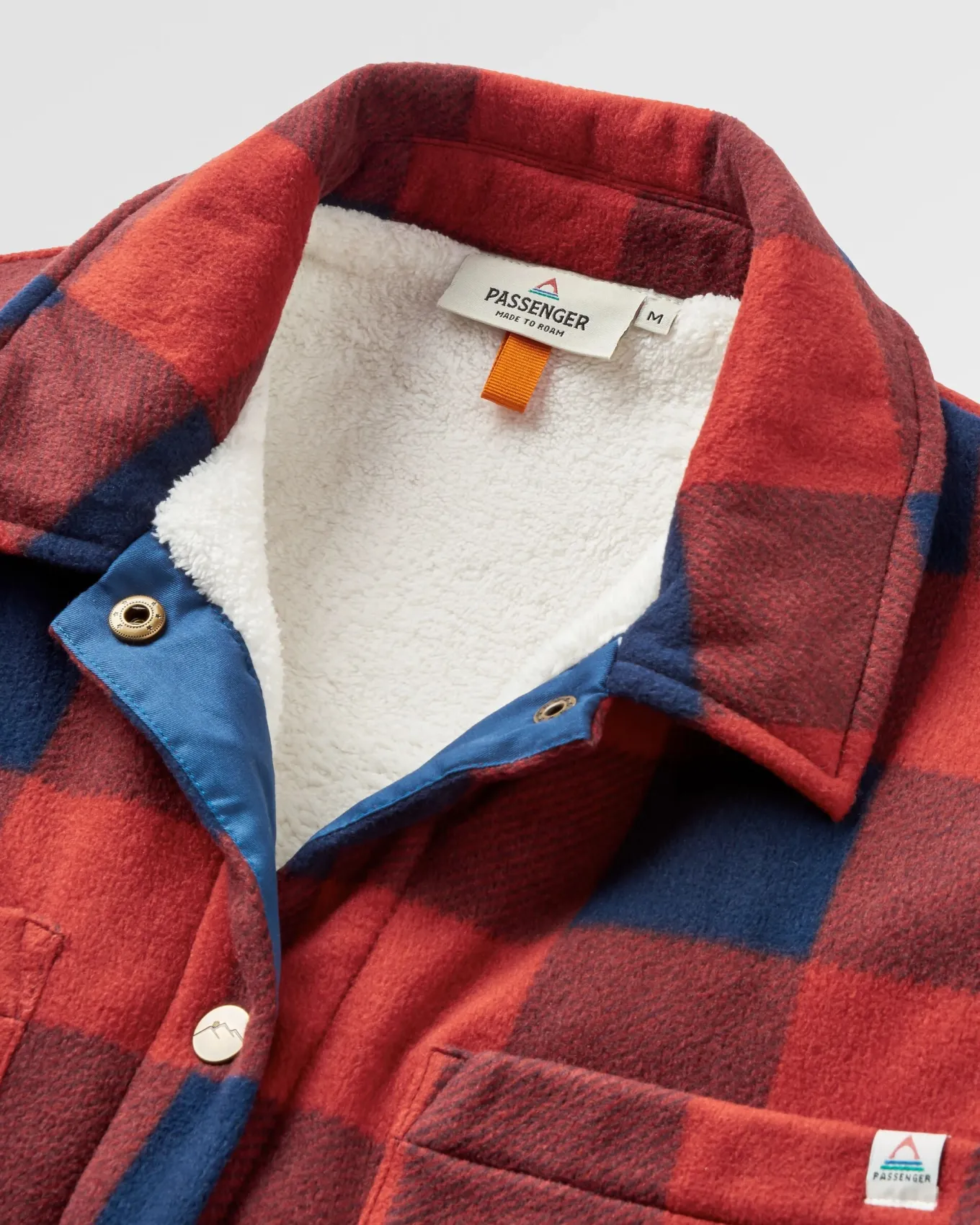Orion recyceltes Polar-Fleece-Hemd - Roter Ocker Büffel