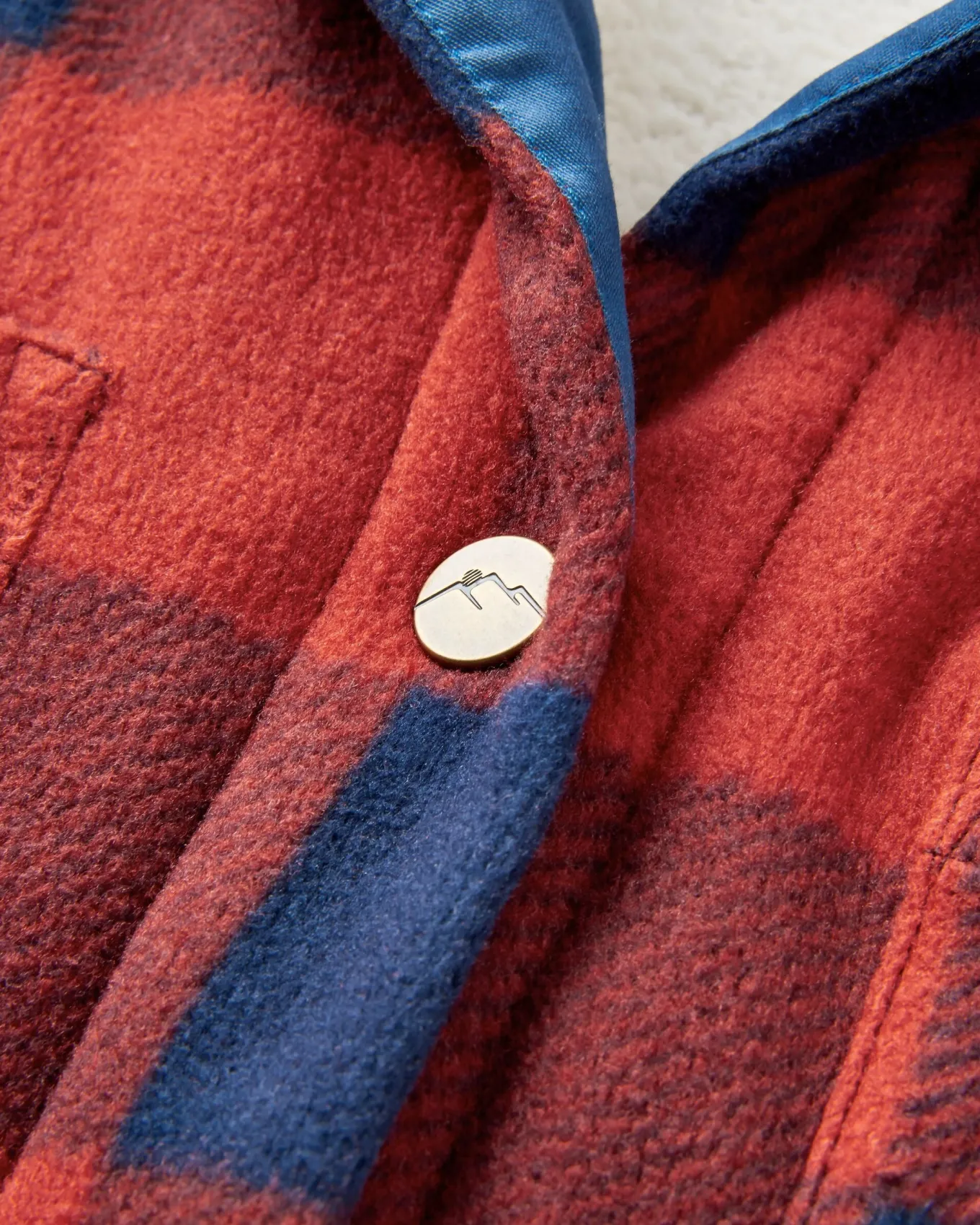 Orion recyceltes Polar-Fleece-Hemd - Roter Ocker Büffel
