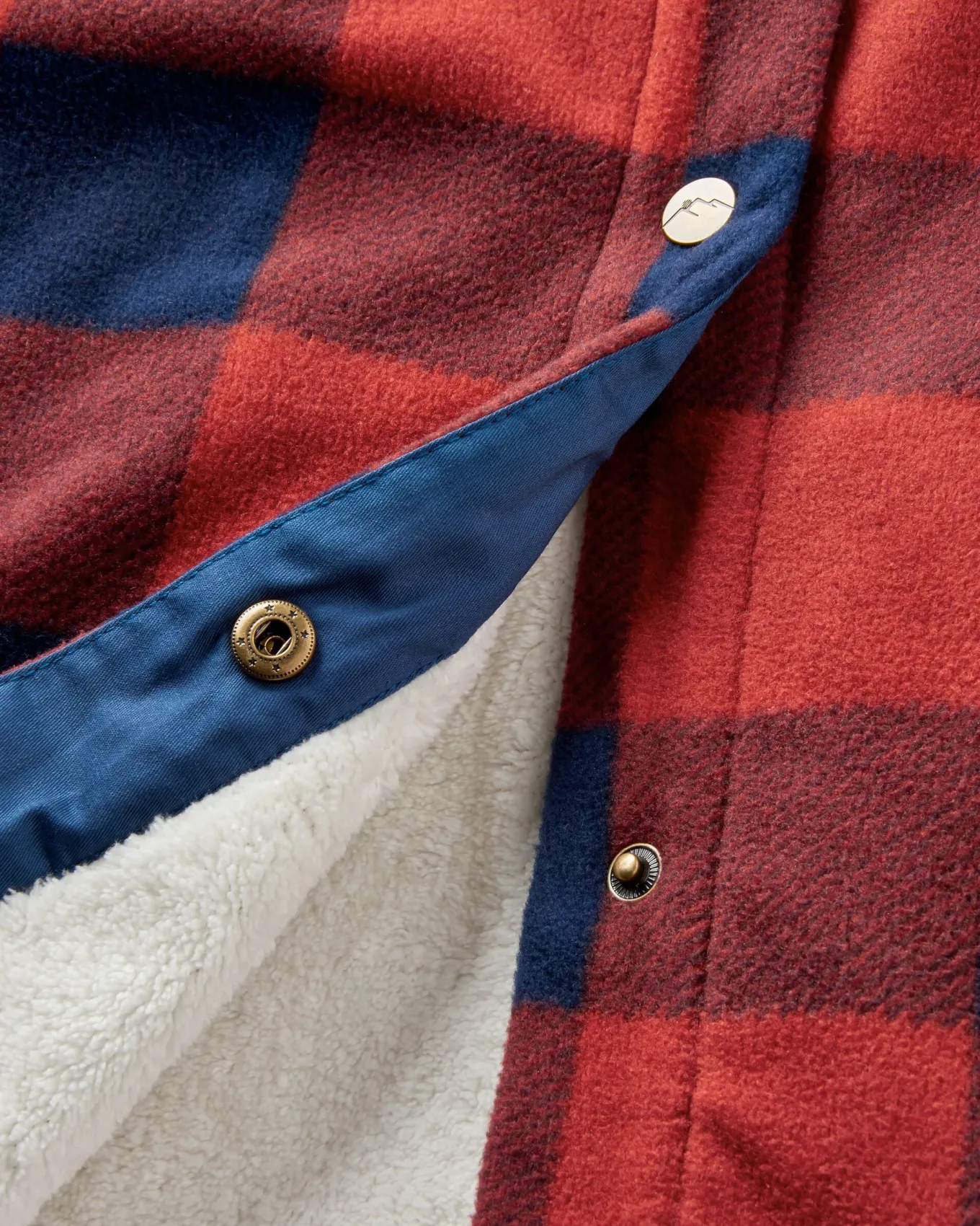 Orion recyceltes Polar-Fleece-Hemd - Roter Ocker Büffel