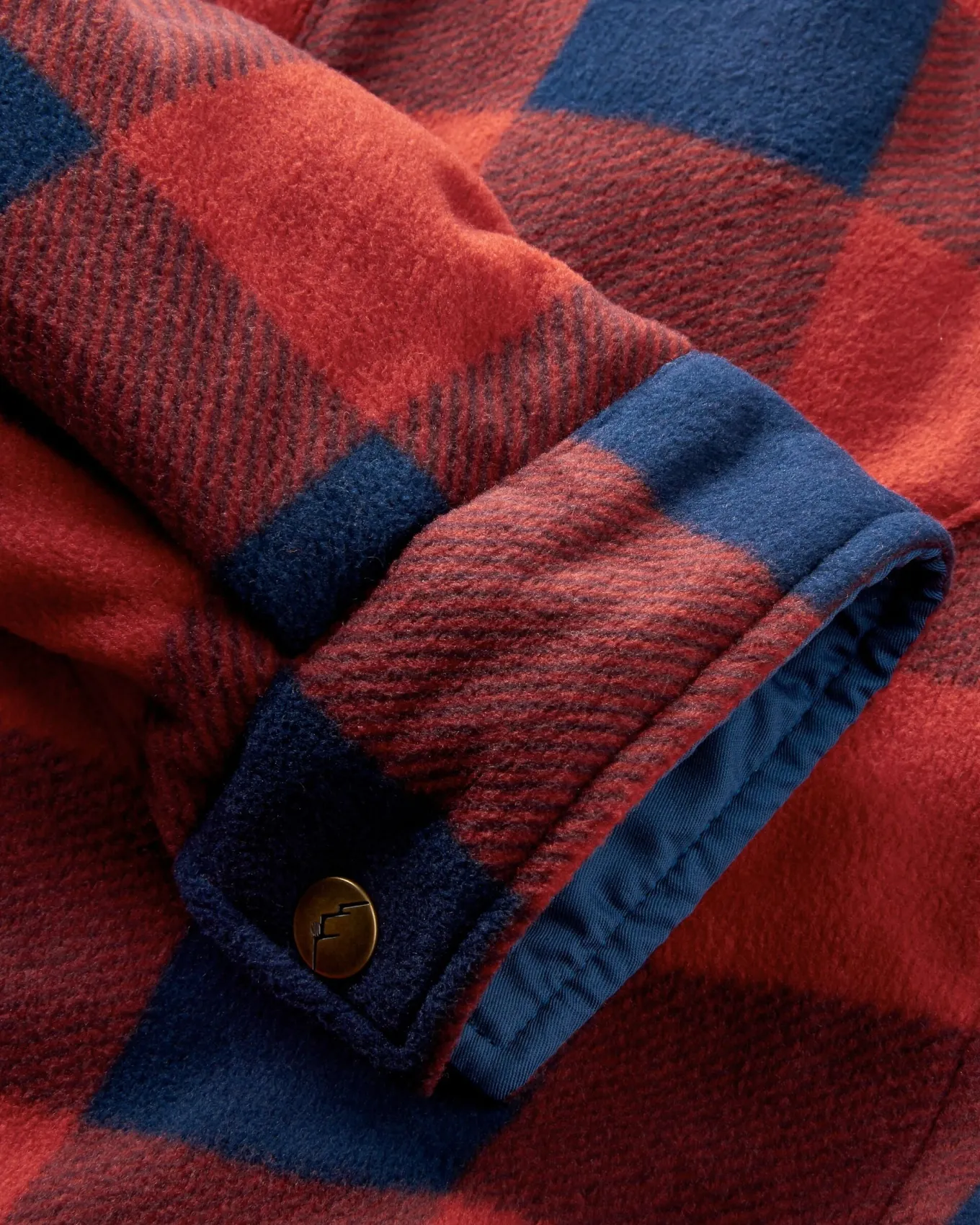 Orion recyceltes Polar-Fleece-Hemd - Roter Ocker Büffel