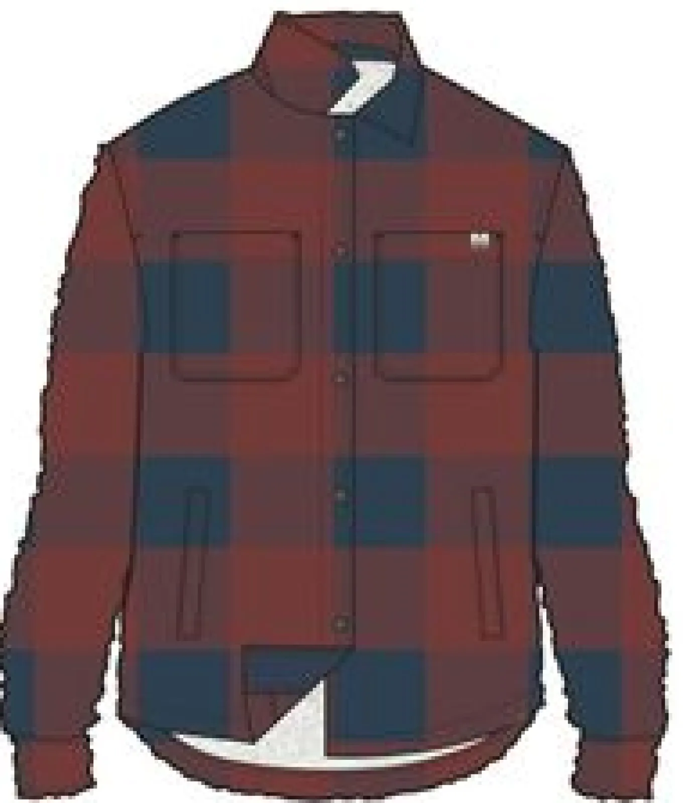 Orion recyceltes Polar-Fleece-Hemd - Roter Ocker Büffel