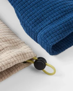 Overlook recyceltes Polar-Fleece im Gitterdesign - Dunkles Denim/Kieselgrau