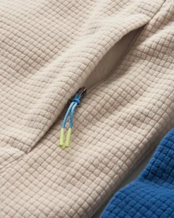 Overlook recyceltes Polar-Fleece im Gitterdesign - Dunkles Denim/Kieselgrau
