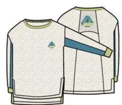 Pacifica recyceltes aktiv Langarmshirt - Birke meliert