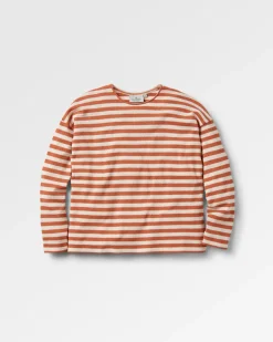 Panorama Gestreiftes Langarmshirt - Glasierter Ingwer
