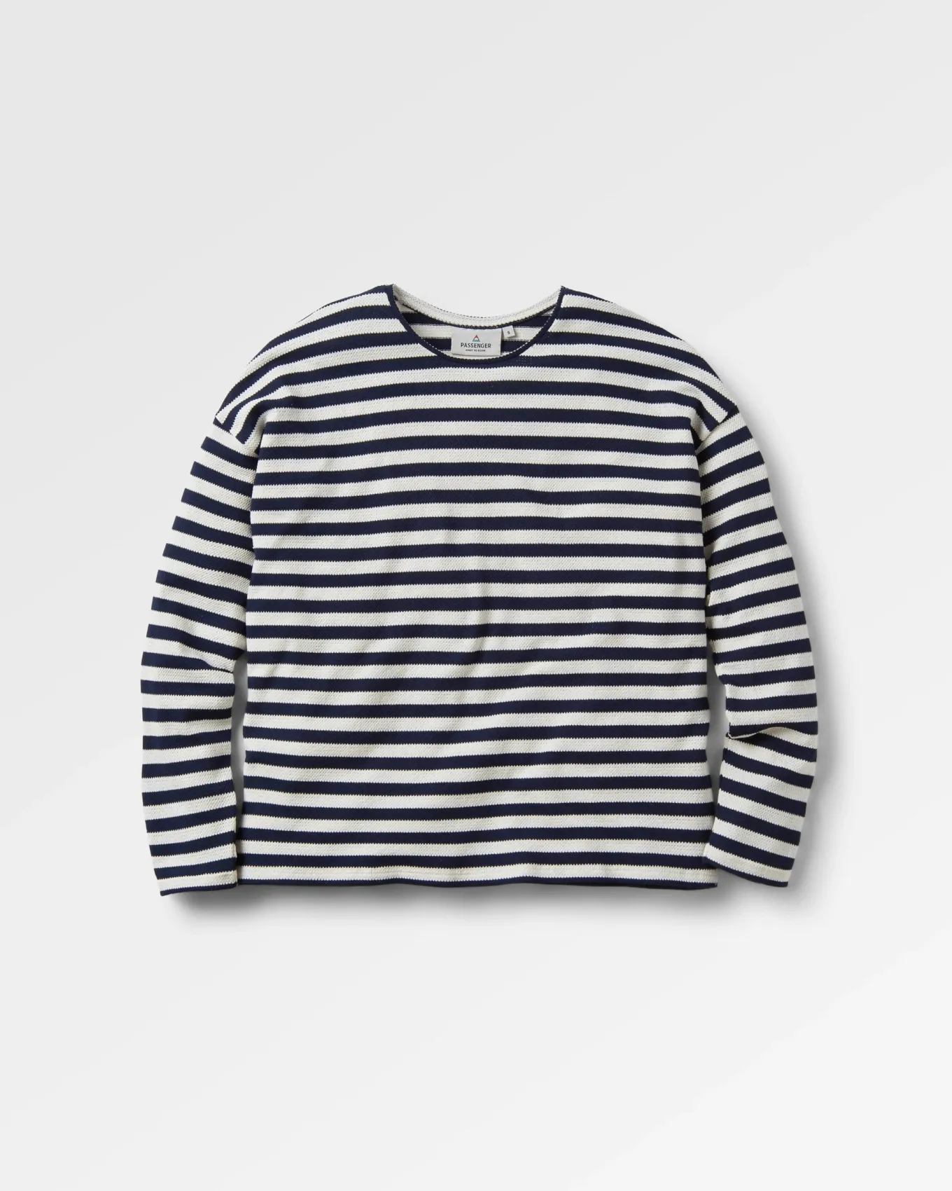 Panorama Gestreiftes Langarmshirt - Tiefes Marineblau