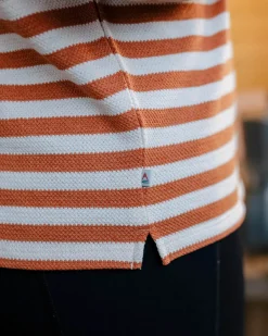 Panorama Gestreiftes Langarmshirt - Glasierter Ingwer