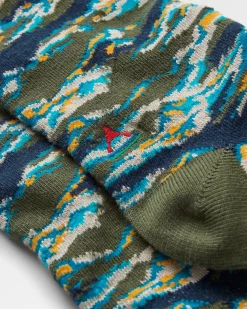Peak Bio Crew Socken aus mittelschwerem Stoff - Khaki