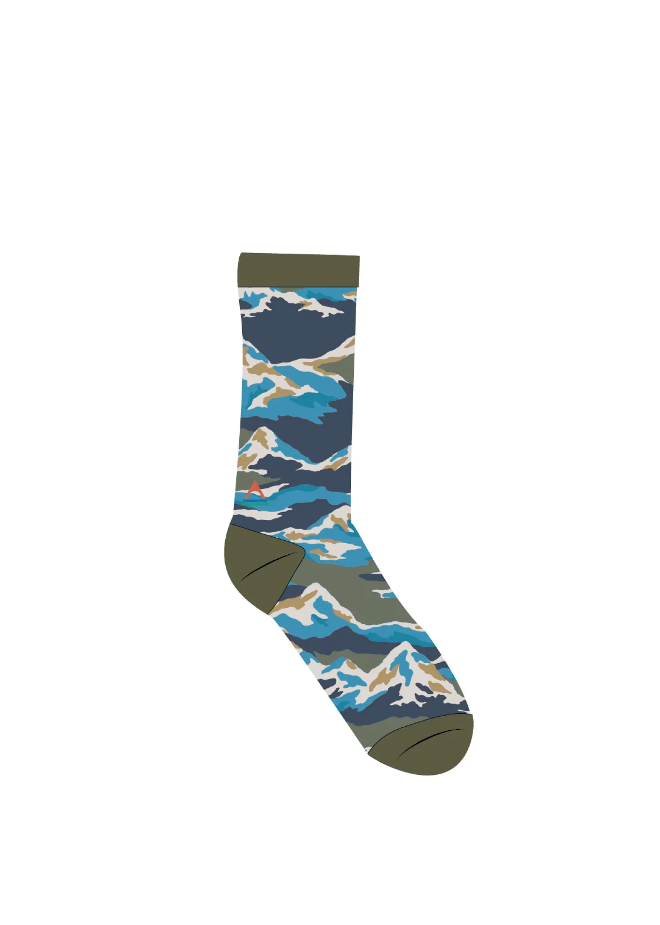 Peak Bio Crew Socken aus mittelschwerem Stoff - Khaki