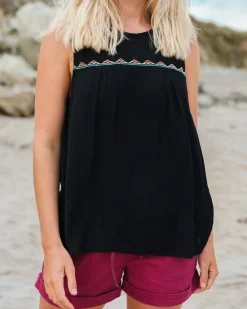 Petal Top - Schwarz