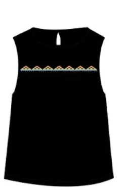 Petal Top - Schwarz