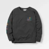 Phoenix Recyceltes Baumwoll Sweatshirt Oversized - Schwarz