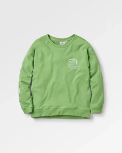 Phoenix Recyceltes Baumwoll Sweatshirt Oversized - Birnengrün