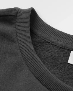 Phoenix Recyceltes Baumwoll Sweatshirt Oversized - Schwarz