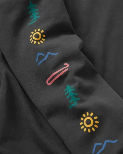 Phoenix Recyceltes Baumwoll Sweatshirt Oversized - Schwarz