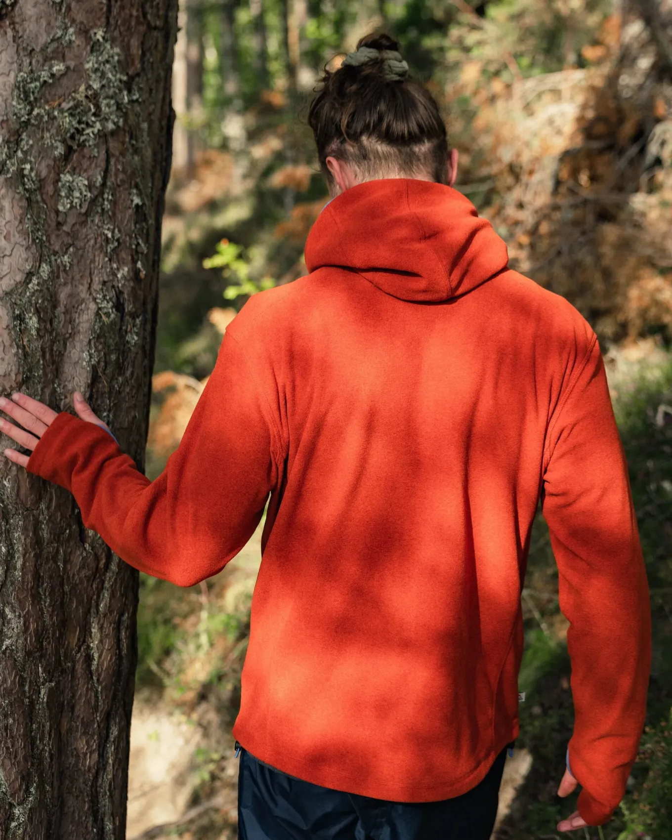 Pinegrove recyceltes Polartec® Fleece Hoodie - Roter Ocker