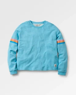 Poinsettia Bio-Baumwoll-Sweatshirt - Weiches Blau Pool Marl