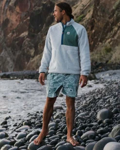 Porto recycelte Allzweck-Badehose - Vintage Patchwork Dunkler Wald