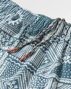 Porto recycelte Allzweck-Badehose - Vintage Patchwork Dunkler Wald