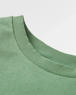 Rainbow Recyceltes Baumwolle Oversized Sweatshirt - Dunkles Efeu