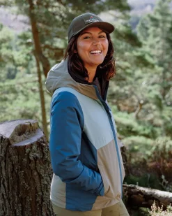 Rainstorm recycelte wasserdichte Jacke - Gezeitenblau/Arktis/Staubige Olive