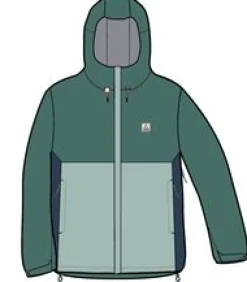 Rainstorm recycelte wasserdichte Jacke - Tiefsee/Brandungsspray
