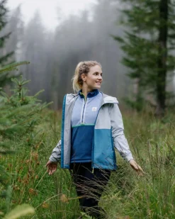 Rainstorm recycelte wasserdichte Jacke - Grau Blau/Blaustahl