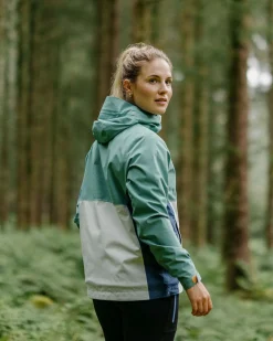 Rainstorm recycelte wasserdichte Jacke - Tiefsee/Brandungsspray