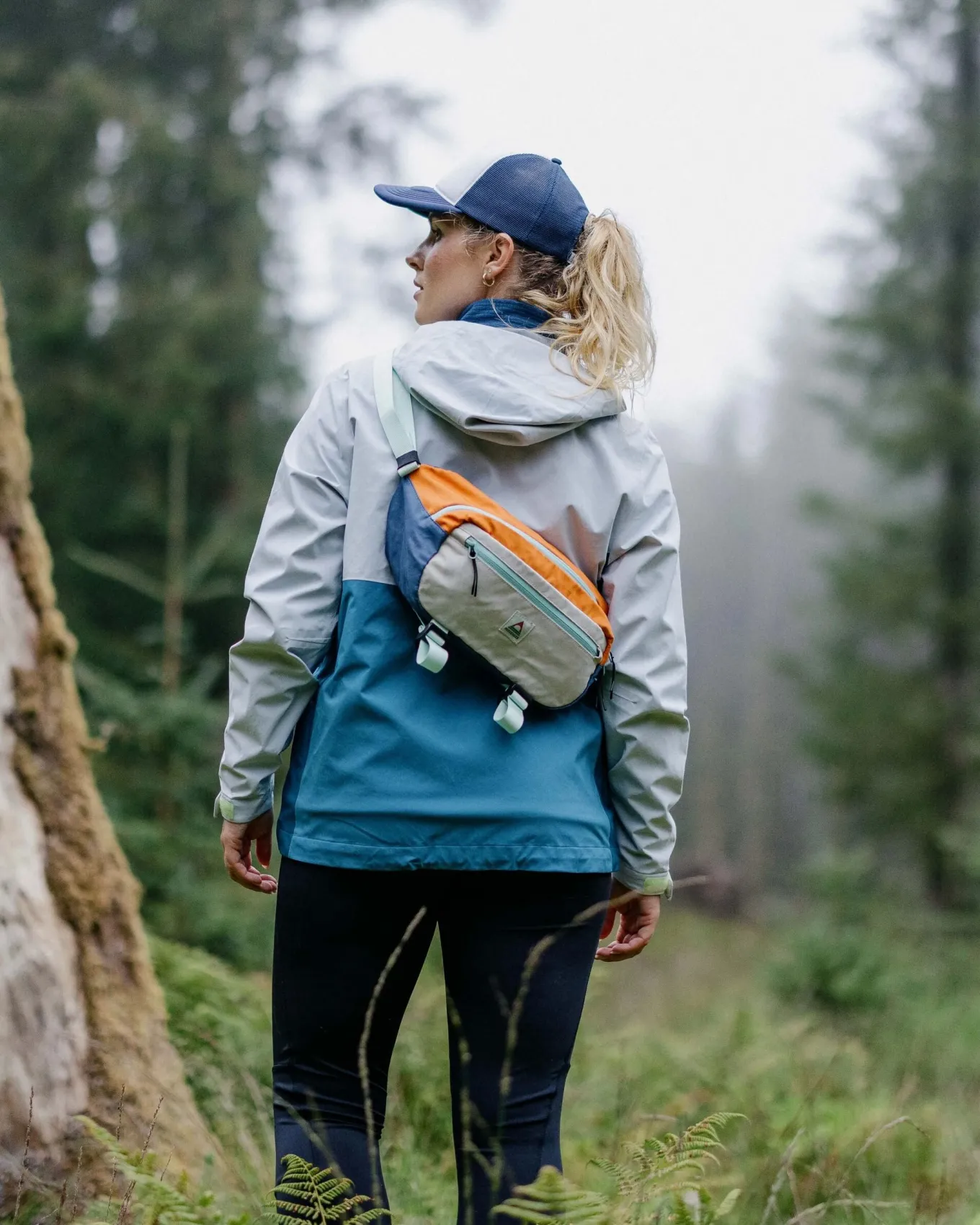 Rainstorm recycelte wasserdichte Jacke - Grau Blau/Blaustahl