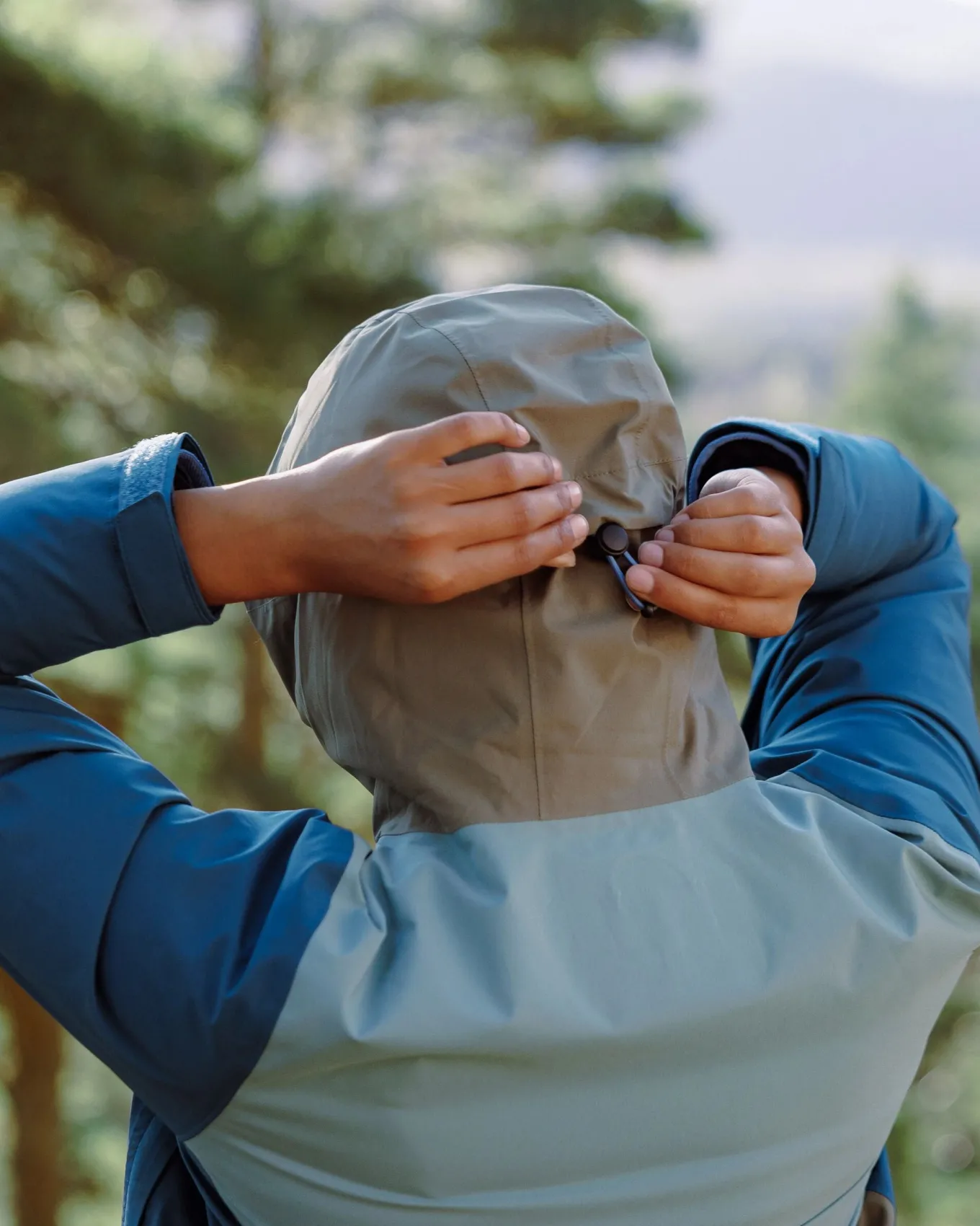 Rainstorm recycelte wasserdichte Jacke - Gezeitenblau/Arktis/Staubige Olive