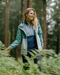 Rainstorm recycelte wasserdichte Jacke - Tiefsee/Brandungsspray