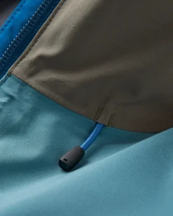 Rainstorm recycelte wasserdichte Jacke - Gezeitenblau/Arktis/Staubige Olive