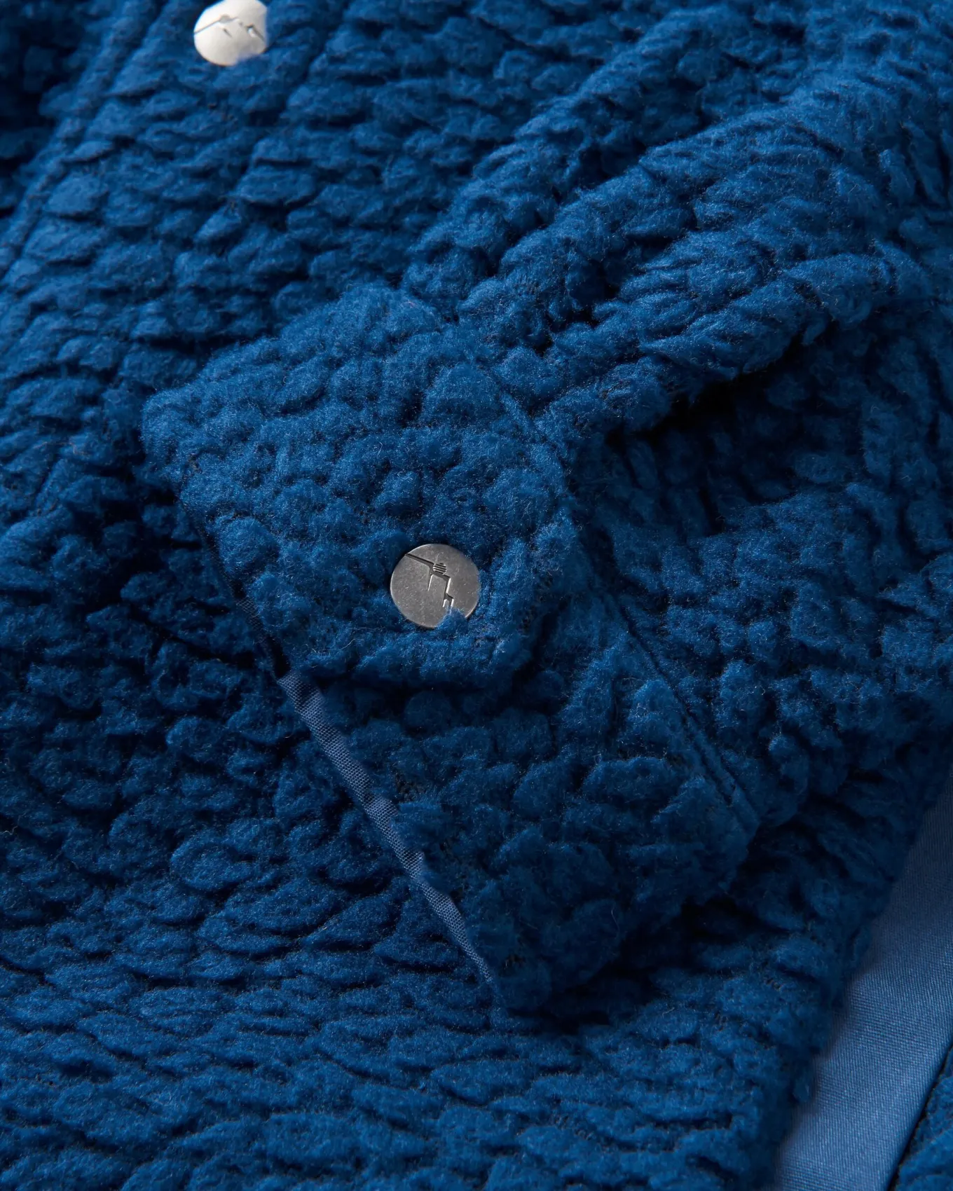 Rappel Recyceltes Sherpa Oversized Hemd - Dunkler Denim