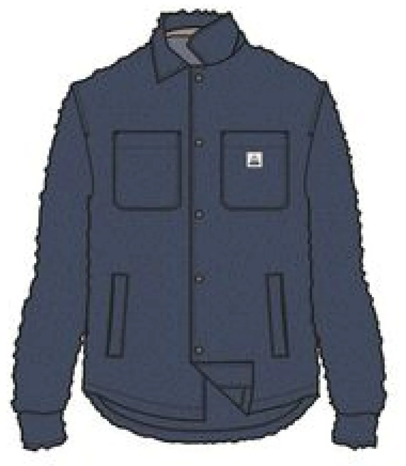 Rappel Recyceltes Sherpa Oversized Hemd - Dunkler Denim